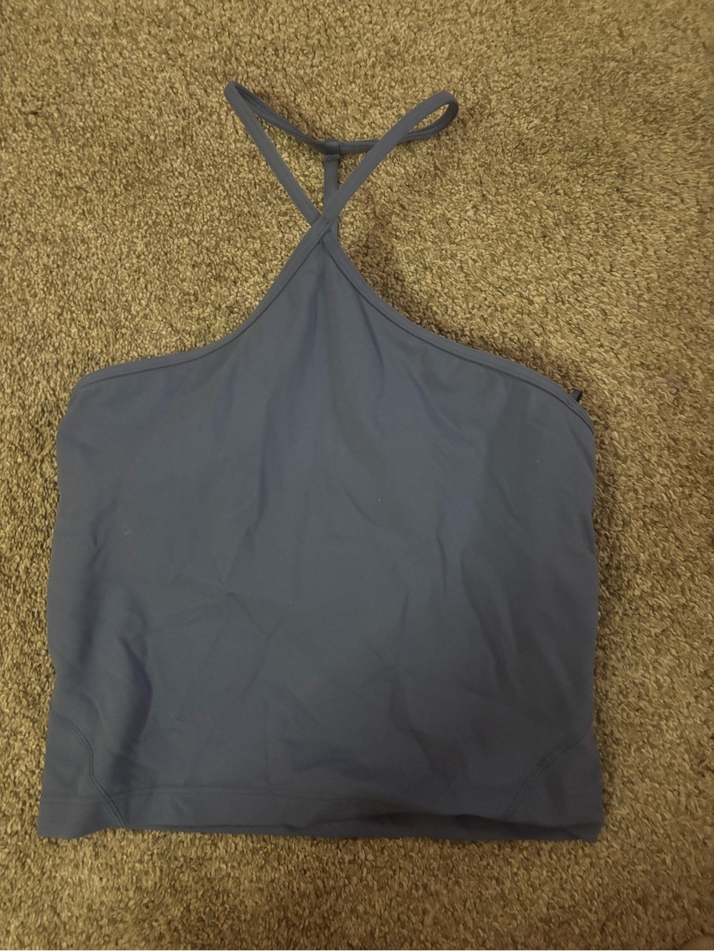 Lululemon Women’s High Neck Cropped Tank Top - Blue
